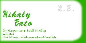 mihaly bato business card